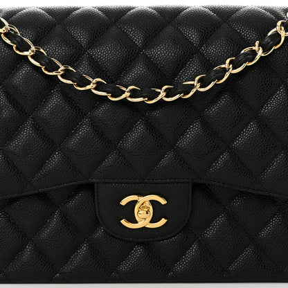 Chanel Caviar Quilted Jumbo Double Flap Black 8 of 11