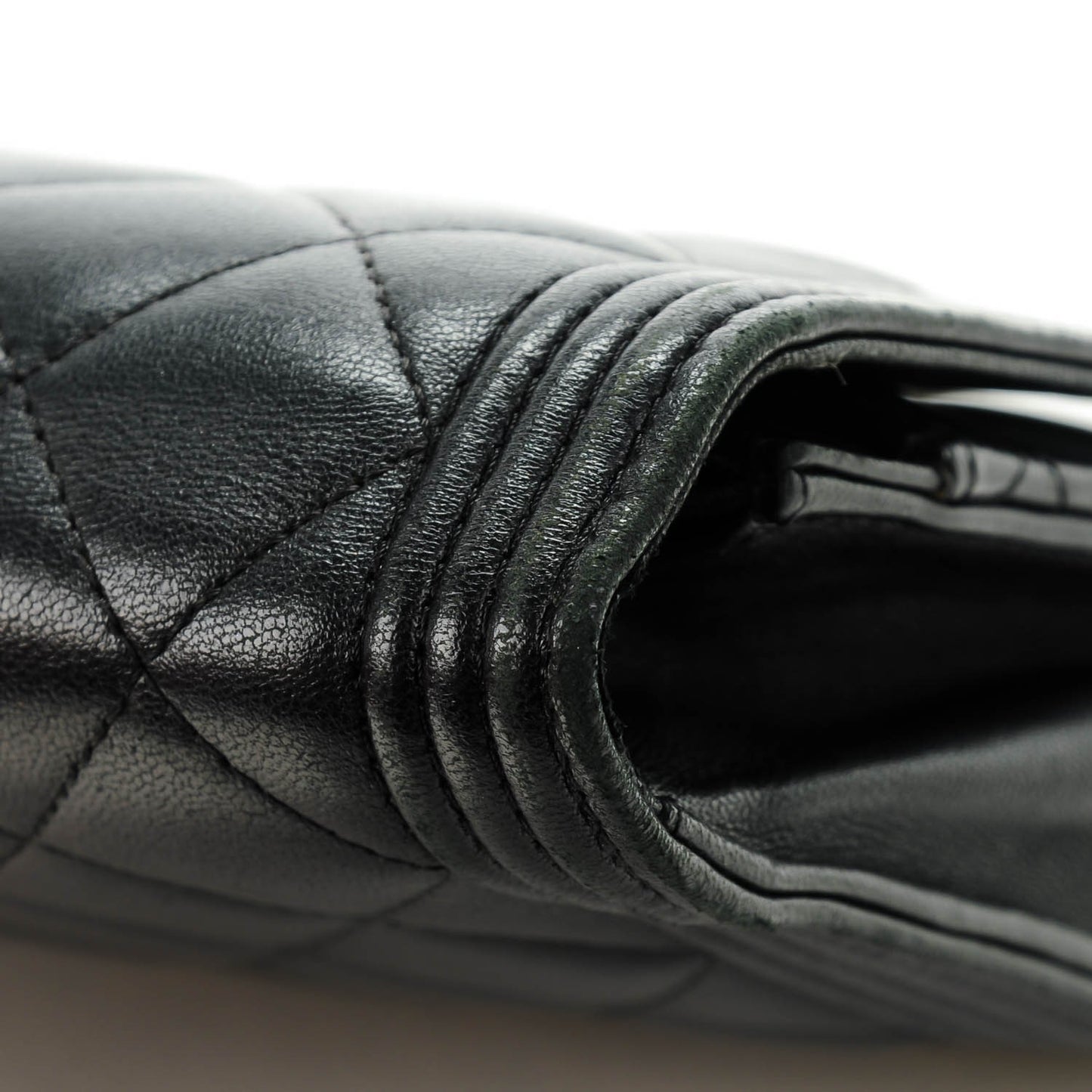 Lambskin Quilted Boy Wallet On Chain WOC Black