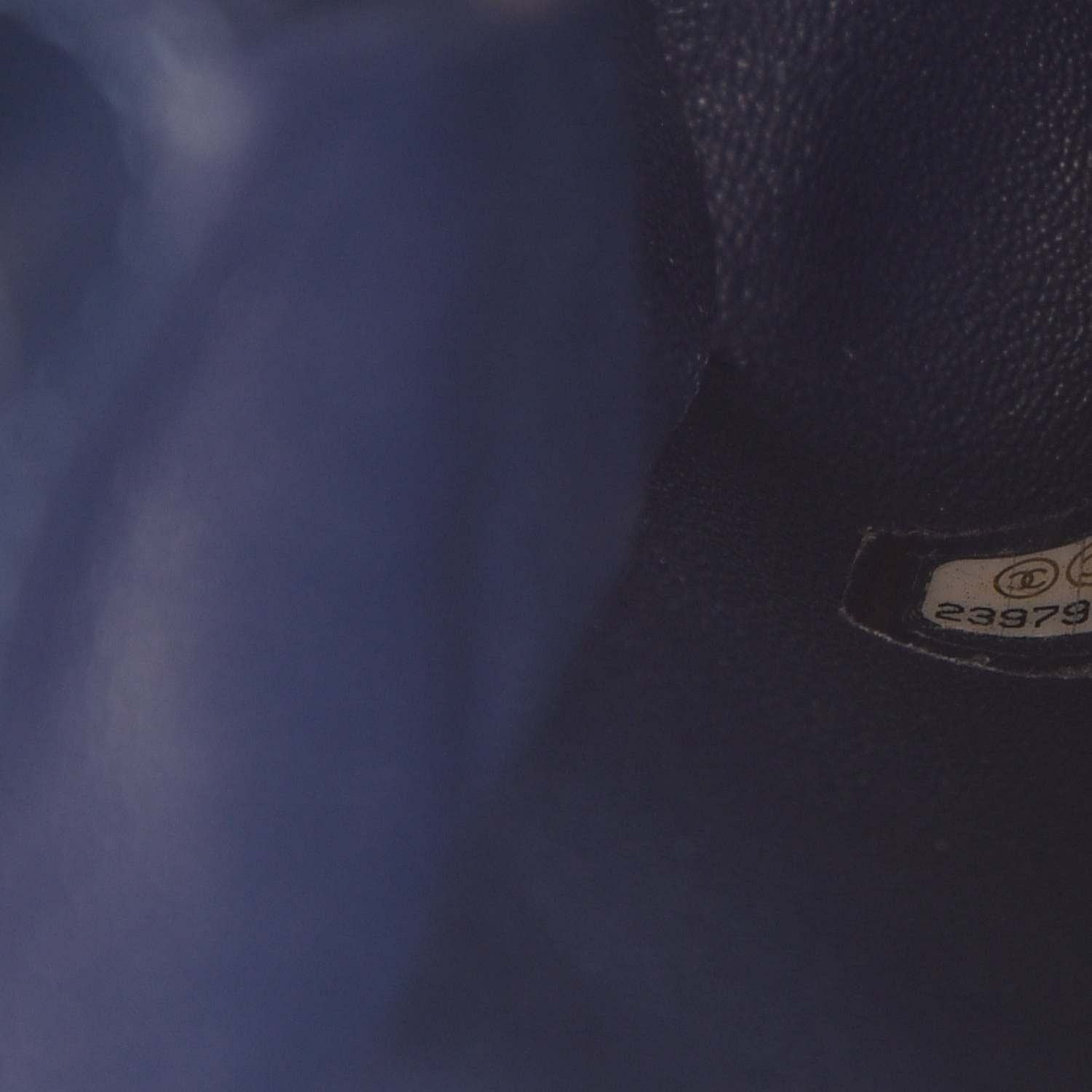 Chanel Caviar Lizard Quilted Medium Coco Handle Flap Navy 7 of 13