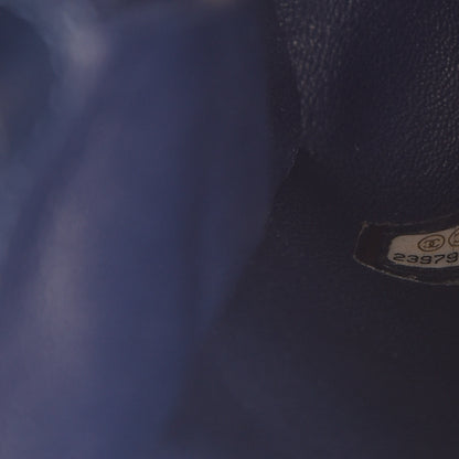 Chanel Caviar Lizard Quilted Medium Coco Handle Flap Navy 7 of 13