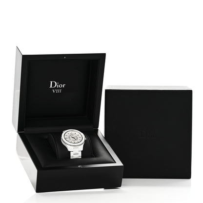 Christian Dior Stainless Steel Ceramic Diamond 38mm Dior VIII Automatic Watch White 5 of 5