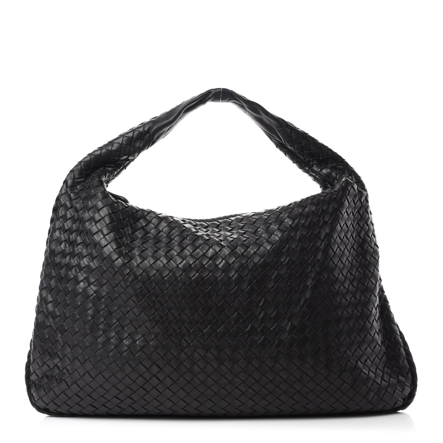 Nappa Intrecciato Medium Veneta Hobo Black