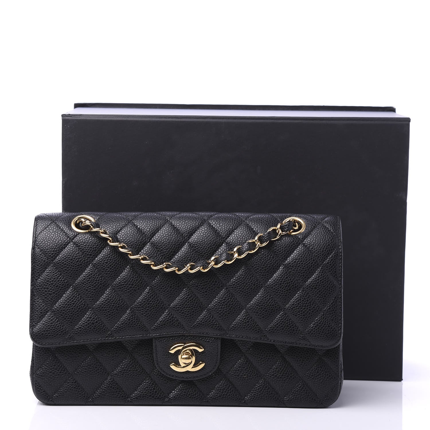 Chanel Caviar Quilted Medium Double Flap Black 12 of 12