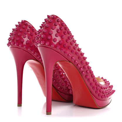 Christian Louboutin Patent Yolanda Spikes 120 Pumps 40 Grenadine 5 of 10