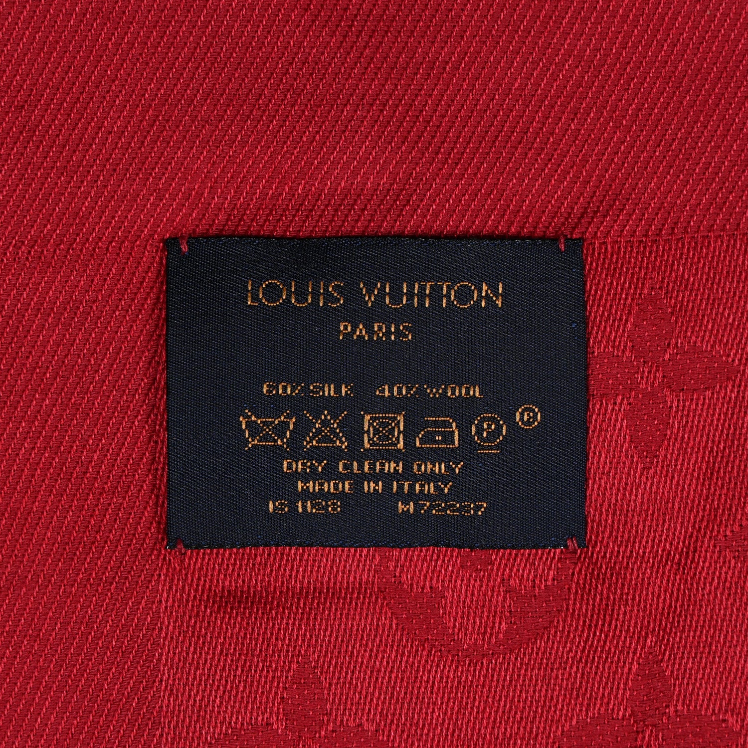 Louis Vuitton Silk Wool Monogram Shawl Pomme D'Amour 3 of 4
