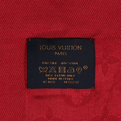 Louis Vuitton Silk Wool Monogram Shawl Pomme D'Amour 3 of 4