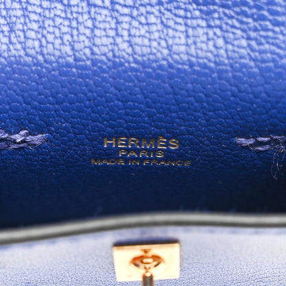 Hermes Tadelakt Mini Kelly Twilly Bag Charm Bleu Electrique 3 of 5