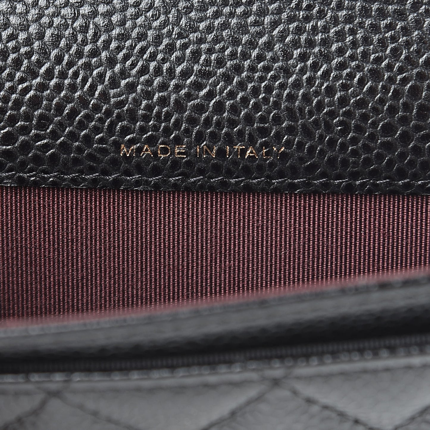 Caviar Quilted Flap Card Holder Wallet Black