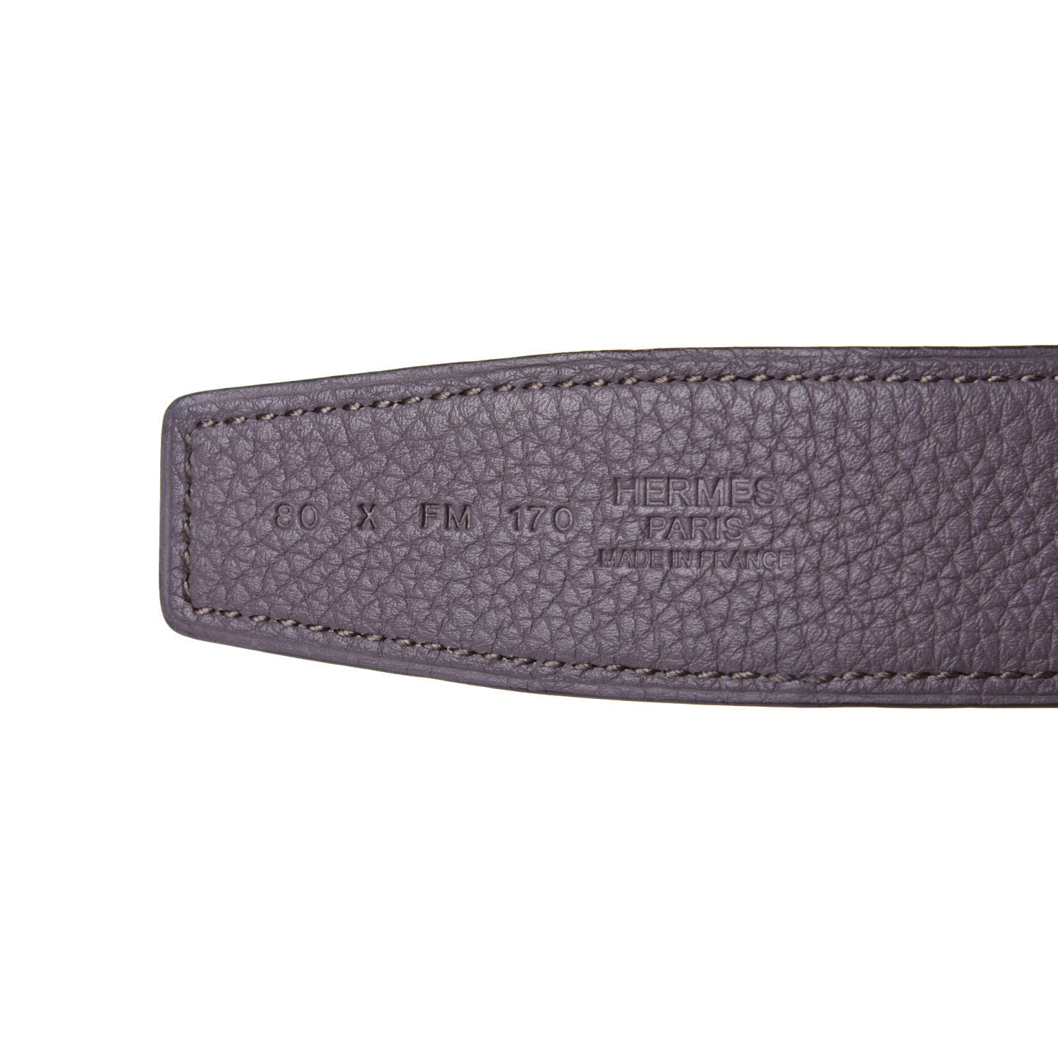 Hermes Box Togo Strie 32mm H Belt 80 Black Etain 3 of 7