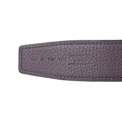 Hermes Box Togo Strie 32mm H Belt 80 Black Etain 3 of 7