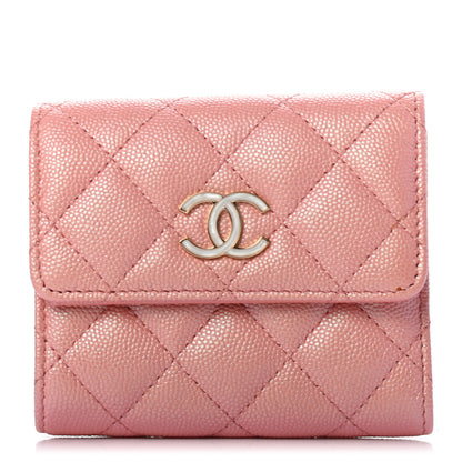 Chanel Iridescent Caviar Quilted Small Flap Wallet Rose Pink 1 of 8