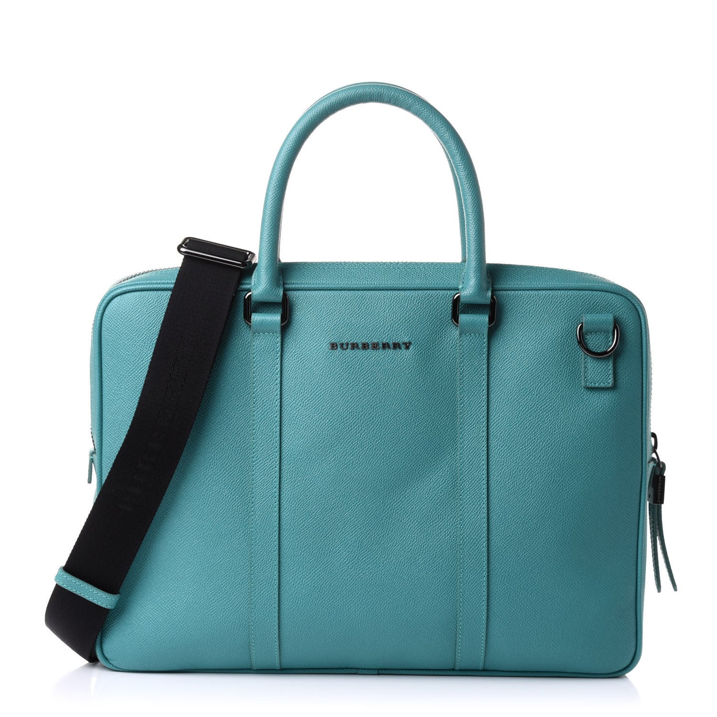 Textured Calfskin Small Newberg Briefcase Opal Green