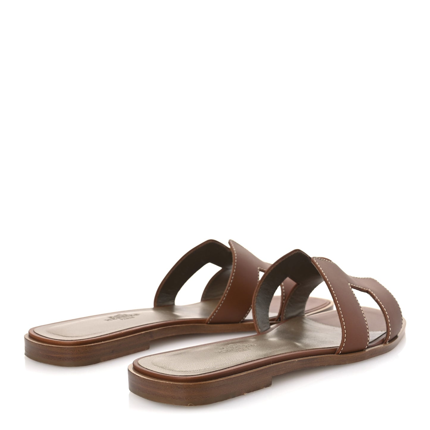 Box Calfskin Oran Sandals 38 Gold