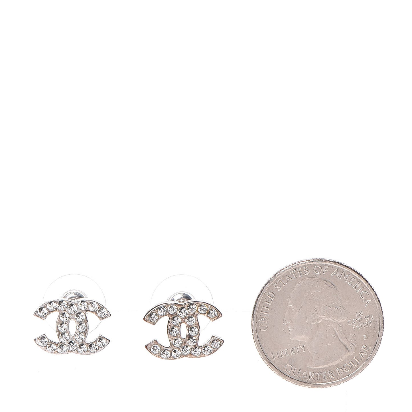Crystal Timeless CC Earrings Silver