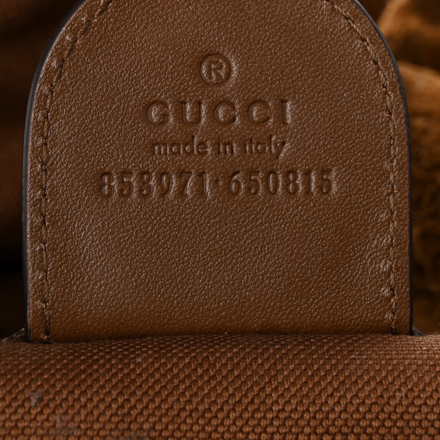 Suede GG Monogram Web Large Giglio Tote Brown