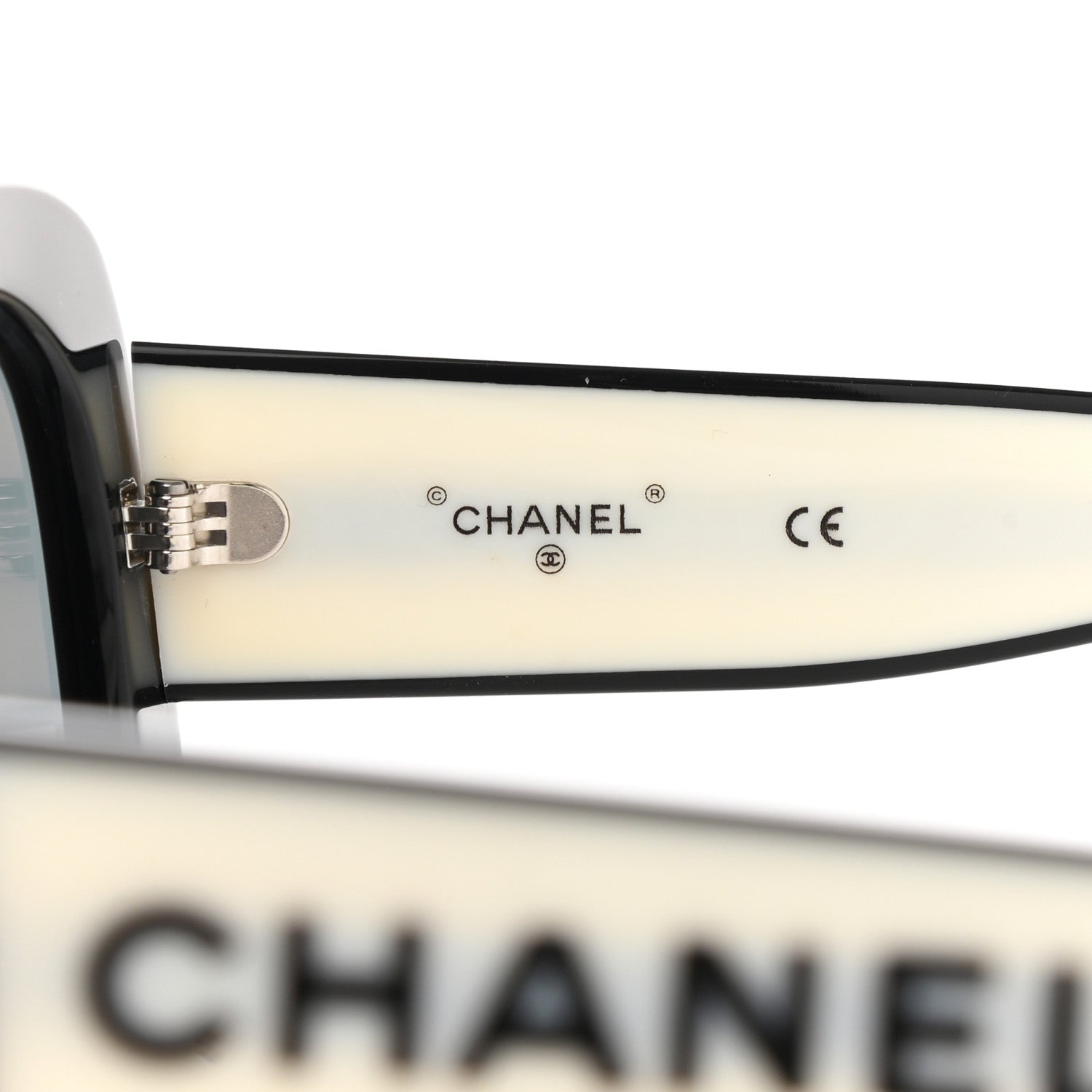Chanel Acetate Sunglasses 71414 Black White 6 of 10