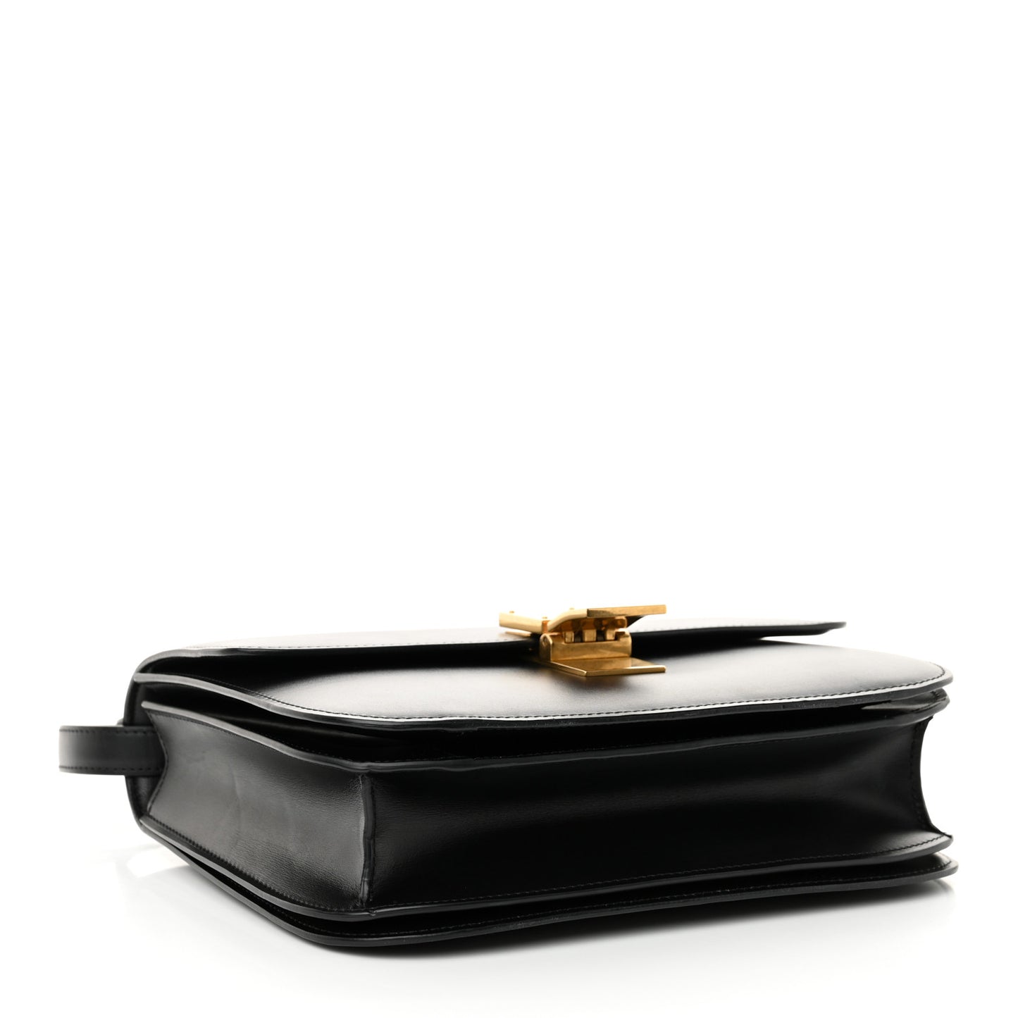 Box Calfskin Medium Classic Box Flap Bag Black