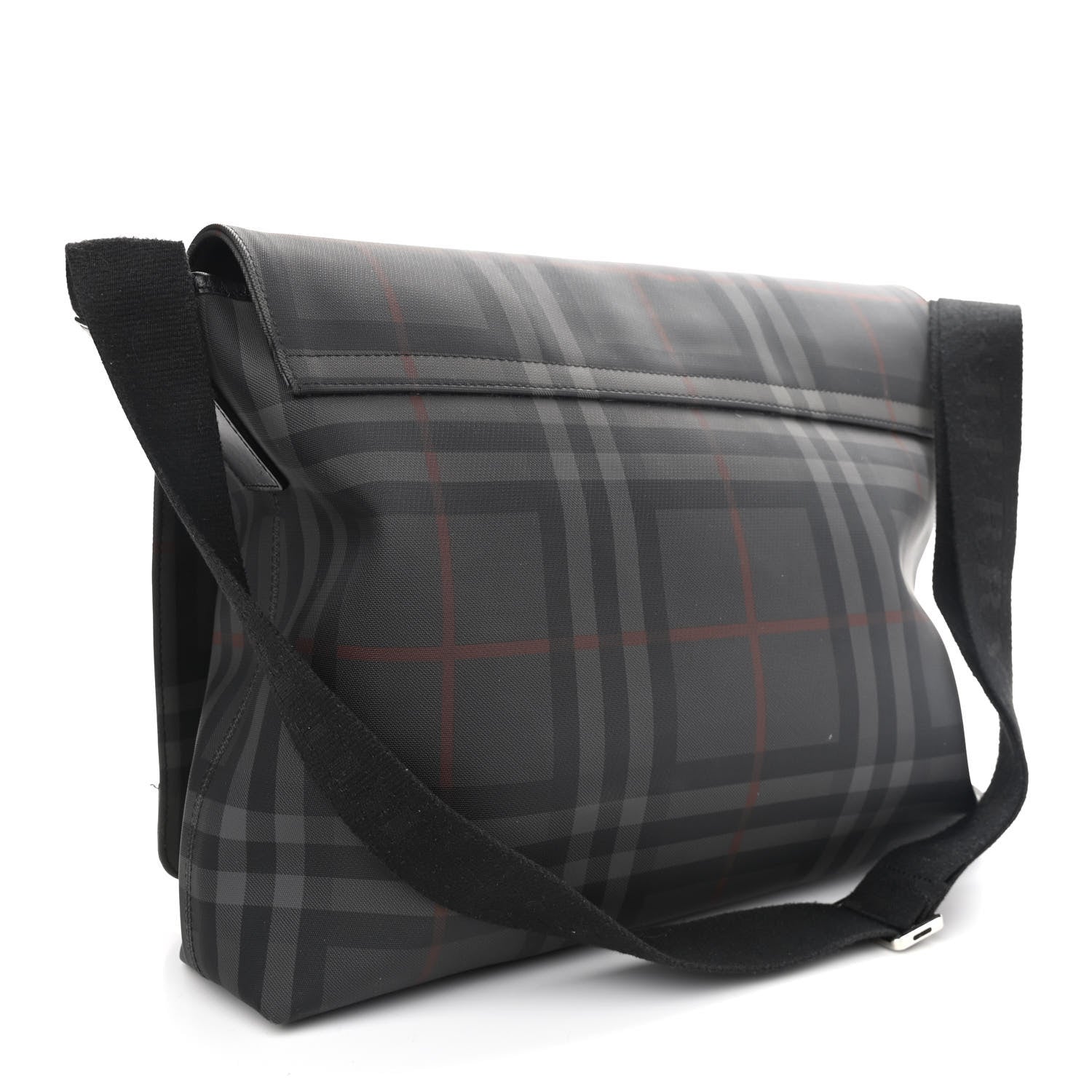 Burberry Nylon Smoked Check Messenger Bag 3 of 17