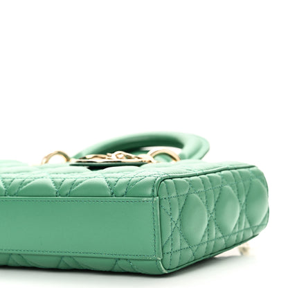 Christian Dior Lambskin Cannage Medium Lady D-Joy Green 9 of 10