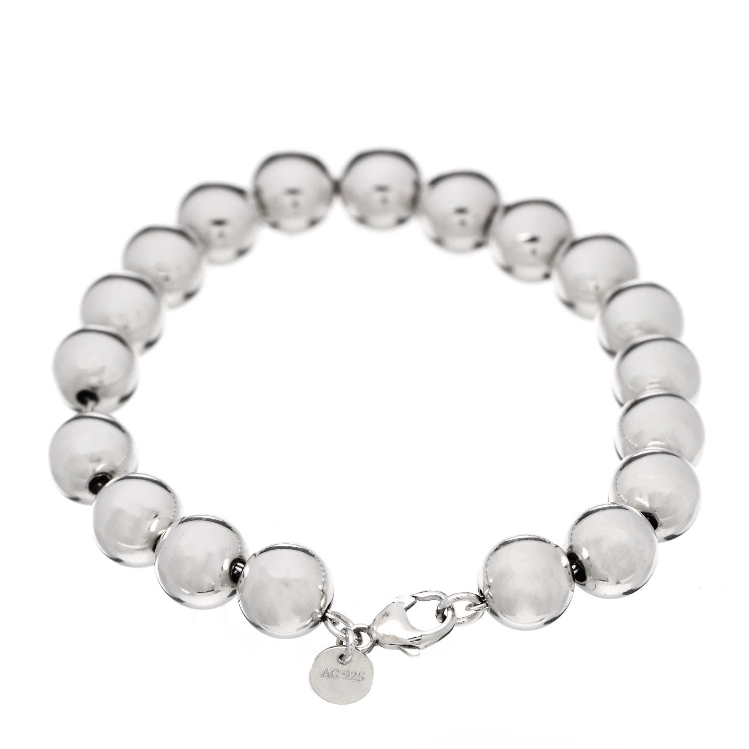 Tiffany Sterling Silver 10mm HardWear Ball Bracelet 2 of 5