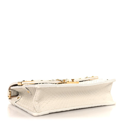 Louis Vuitton Snakeskin Monogram Embossed Trunk Chain Wallet Blanc 4 of 11