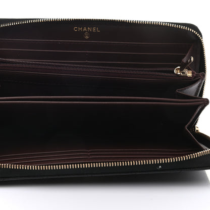 Chanel Caviar Quilted Large Gusset Zip Around Wallet Black 5 of 8