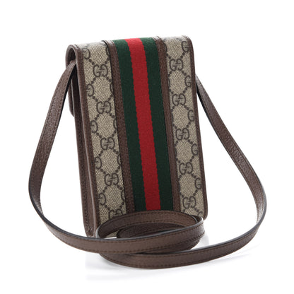 Gucci GG Supreme Monogram Web Mini Ophidia Crossbody Bag Beige New Acero 3 of 10
