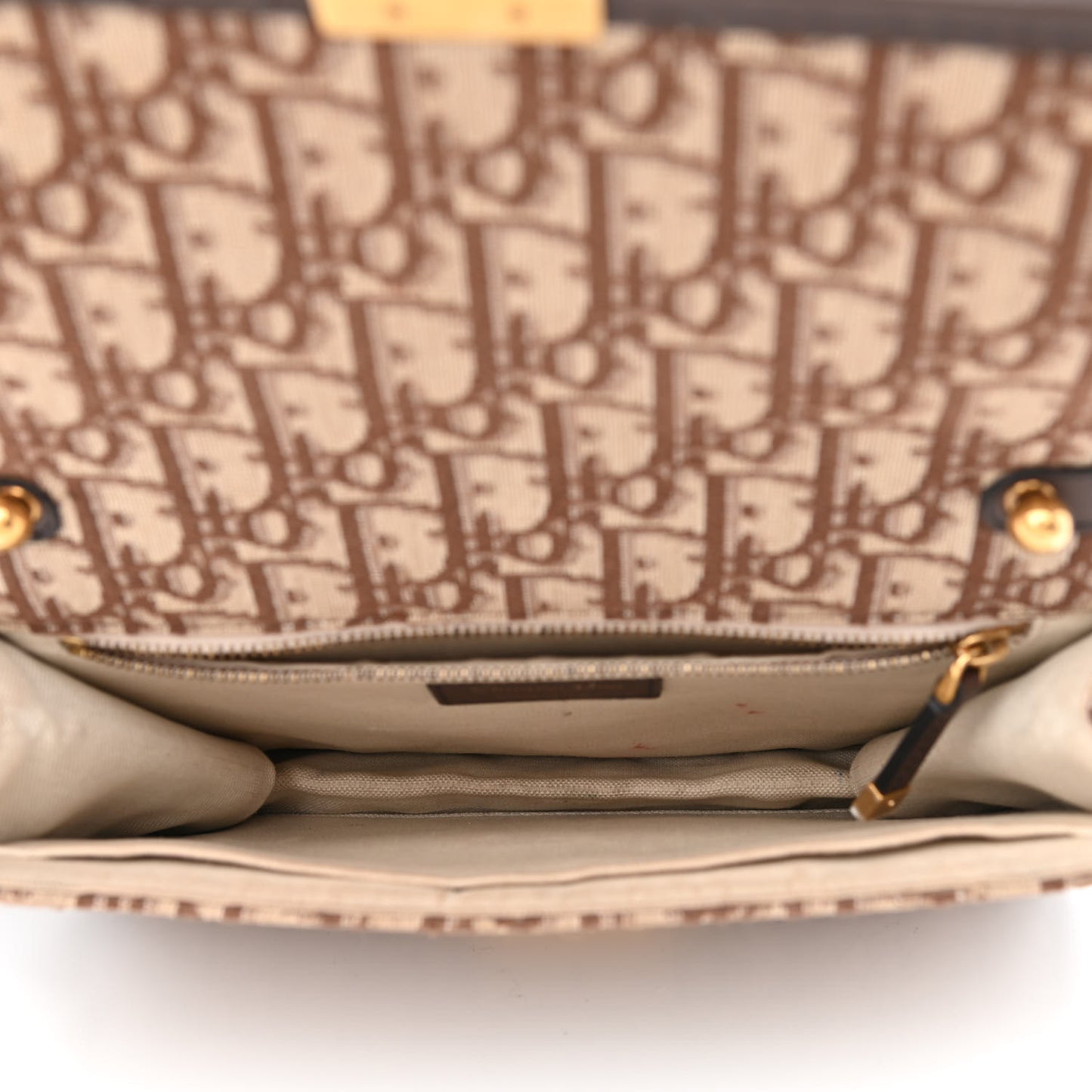 Oblique DiorAddict Flap Bag Brown