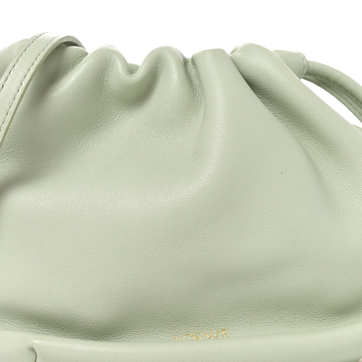 Mellow Nappa Donut Chain Mini Flamenco Knot Clutch Spring Jade
