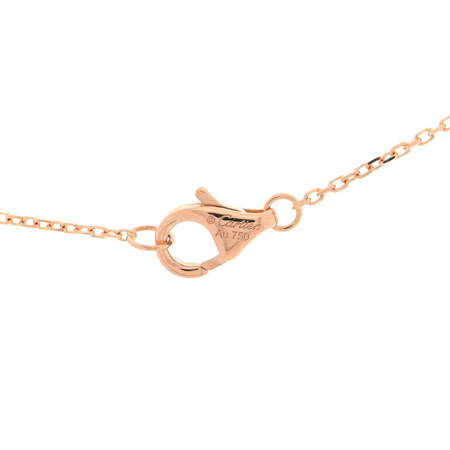 18K Pink Gold Diamond Pink Opal XS Amulette de Cartier Pendant Necklace