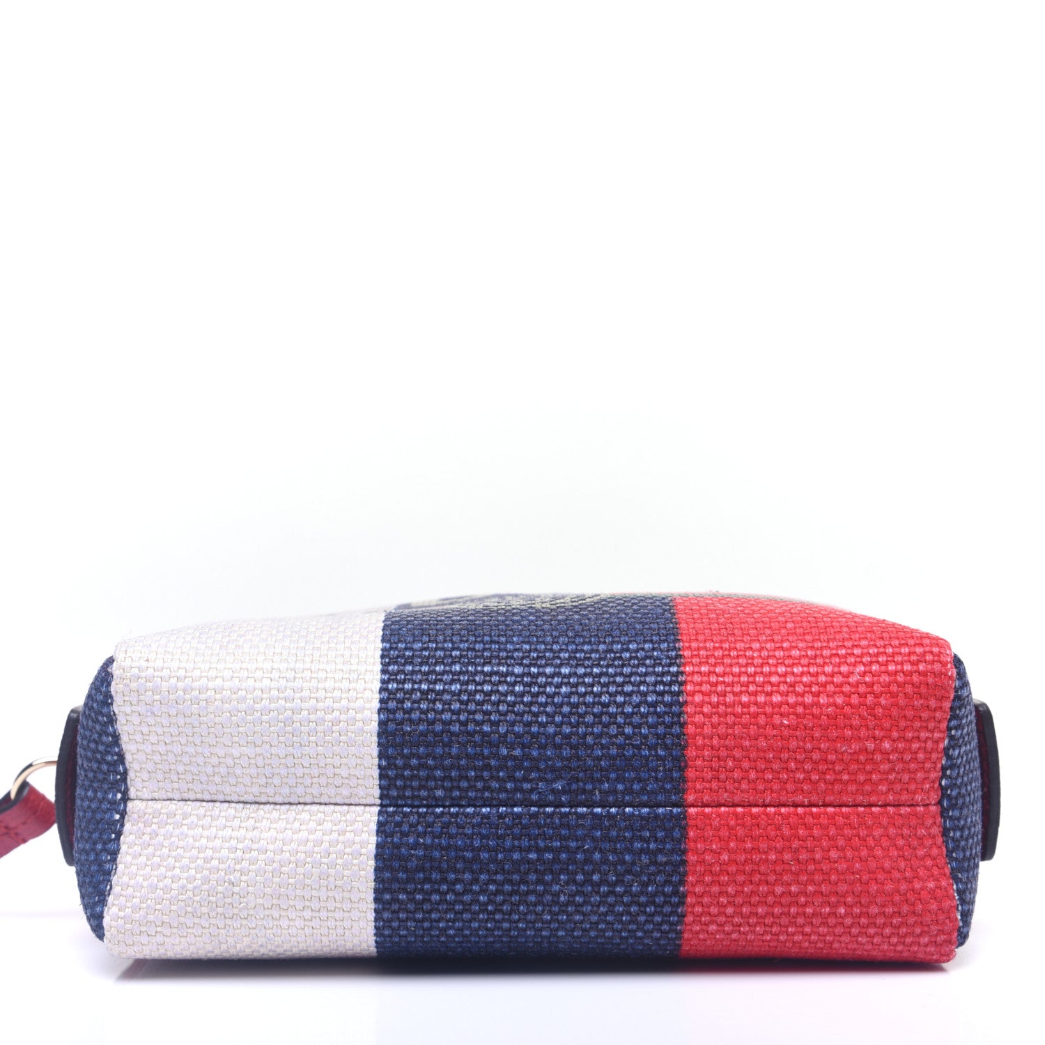 Gucci Canvas Sylvie Stripe Logo Cosmetic Case Mystic White Hibiscus Red Maritime 10 of 11