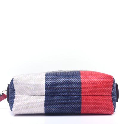 Gucci Canvas Sylvie Stripe Logo Cosmetic Case Mystic White Hibiscus Red Maritime 10 of 11