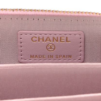 Chanel Caviar Quilted Zip Coin Purse Light Pink 6 of 8