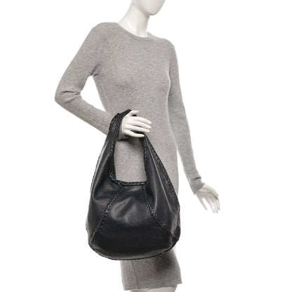 Bottega Veneta Cervo Deerskin Large Hobo China Blue 2 of 6