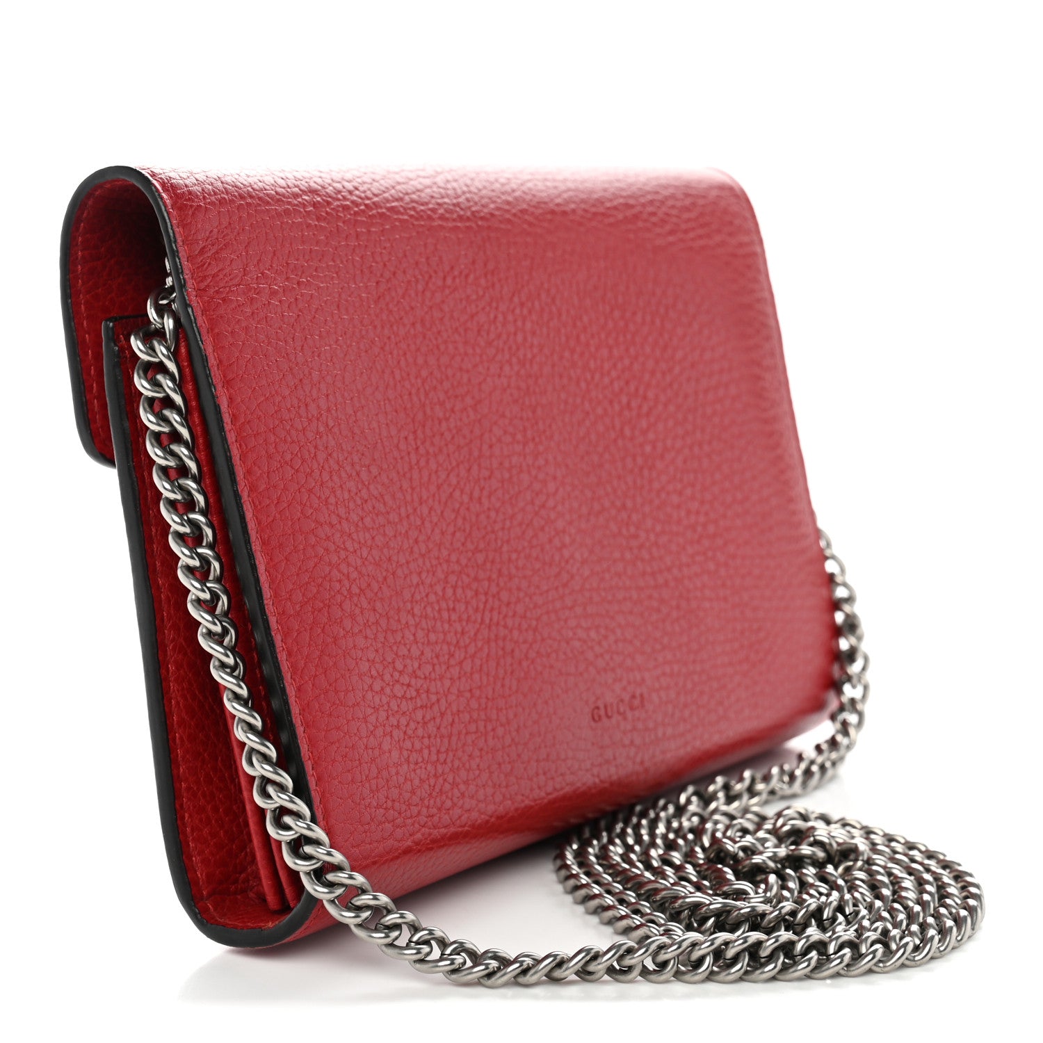 Gucci Calfskin Mini Dionysus Chain Wallet Hibiscus Red 3 of 10