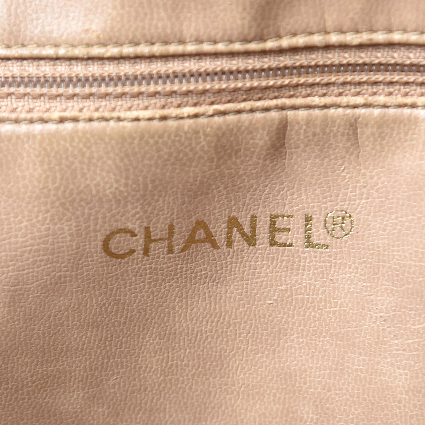 Caviar CC Shoulder Bag Beige
