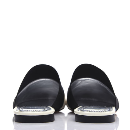 Givenchy Calfskin Bedford Logo Mule Slides 38.5 White Black 7 of 10