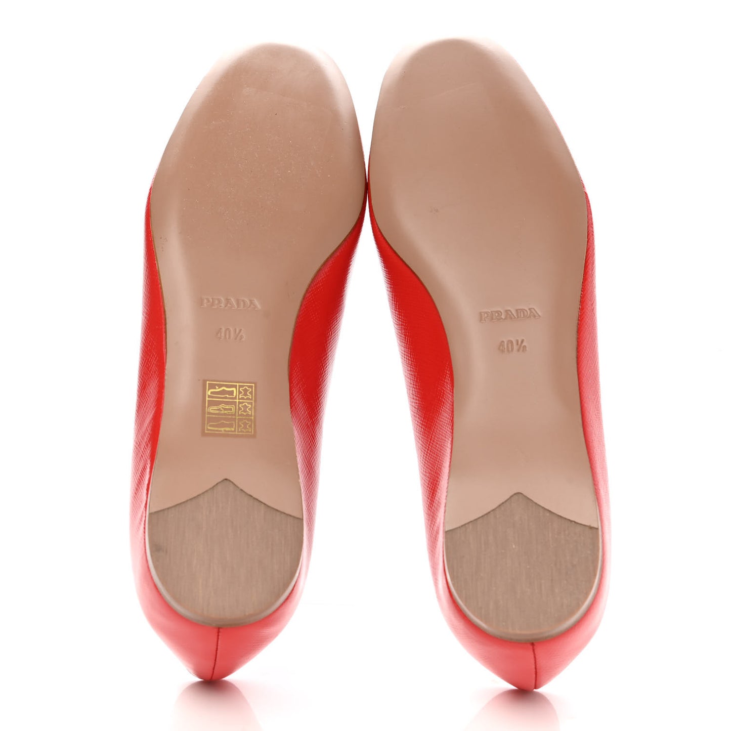 Saffiano Vernice Logo Loafers 40.5 Red