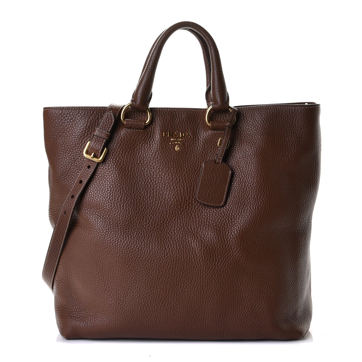Prada Vitello Daino Tote Tabacco 1 of 5