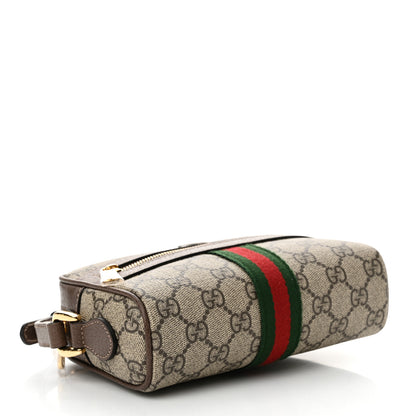 Gucci GG Supreme Monogram Web Mini Ophidia Shoulder Bag Brown 4 of 11