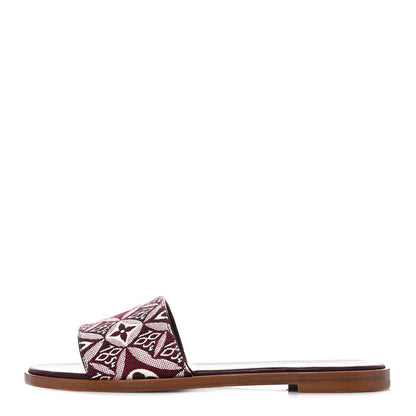 Louis Vuitton Jacquard Since 1854 Lock It Flat Mule 36 Bordeaux 1 of 8