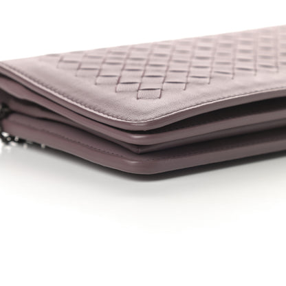 Bottega Veneta Nappa Intrecciato Continental Wallet on Chain Violet 9 of 11