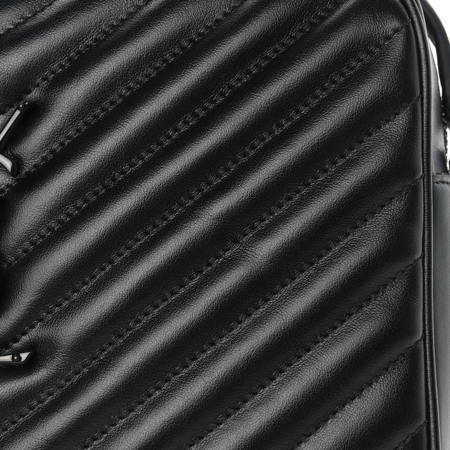 Calfskin Matelasse Monogram Lou Camera Bag Black
