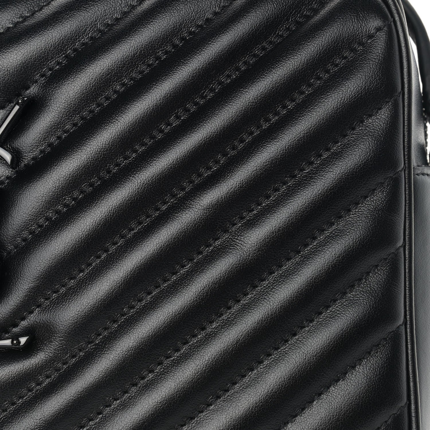 Saint Laurent Calfskin Matelasse Monogram Lou Camera Bag Black 10 of 11