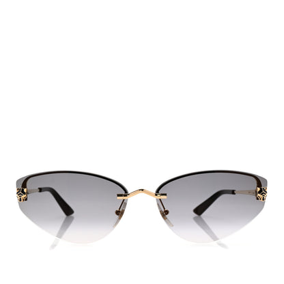 Cartier Panthere De Cartier Cat Eye Sunglasses CT0431S Gold Black 2 of 8