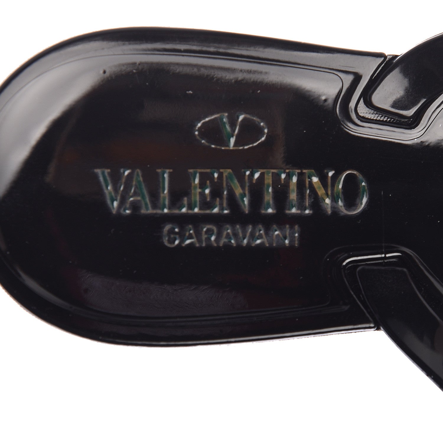 Valentino Garavani PVC Jelly Rockstud Bow Thong Sandals 41 Black 7 of 10