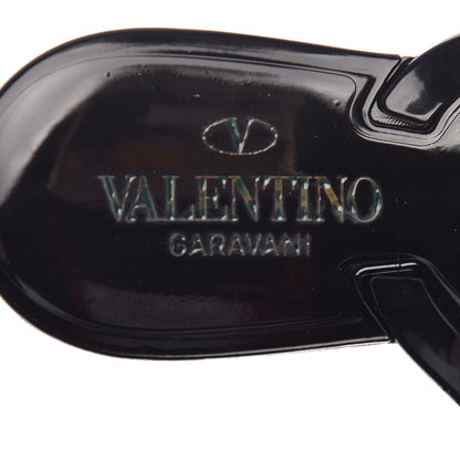 Valentino Garavani PVC Jelly Rockstud Bow Thong Sandals 41 Black 7 of 10