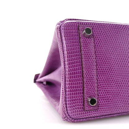 Hermes Lizard Birkin 25 Violet 9 of 11