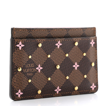 Louis Vuitton Damier Ebene Studded Card Holder 3 of 6
