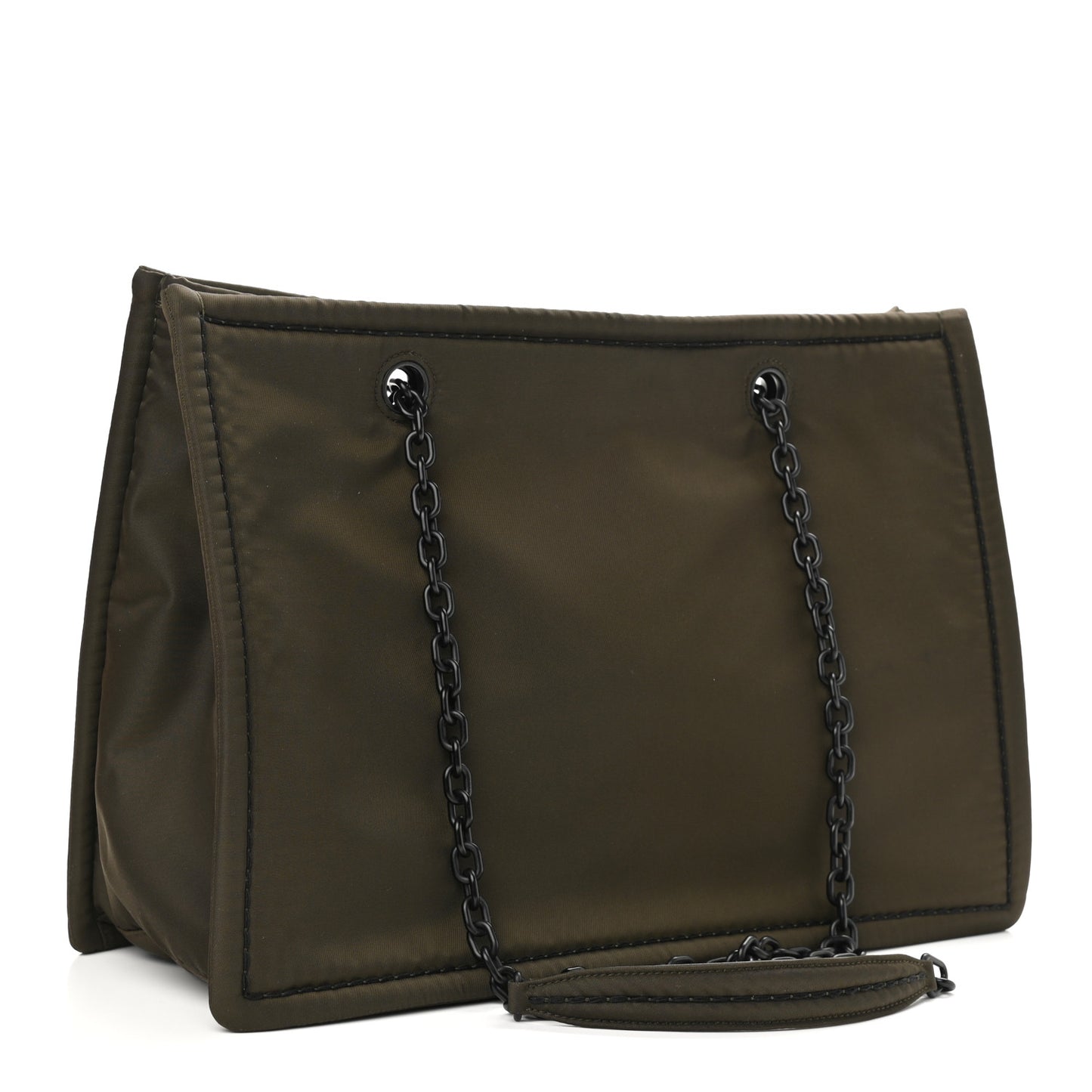 Tessuto Nylon Chain Tote Mimetico